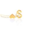 Fashion A-Z 26 Letters Initial Alphabet Heart Necklace Stainless Steel Heart Pendants Necklaces For Women