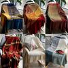Bohemian Chenille Plaids Blanket Colorful Sofa Decorative Throws On Sofa/Bed Large Cobertor Blanket With Tassel