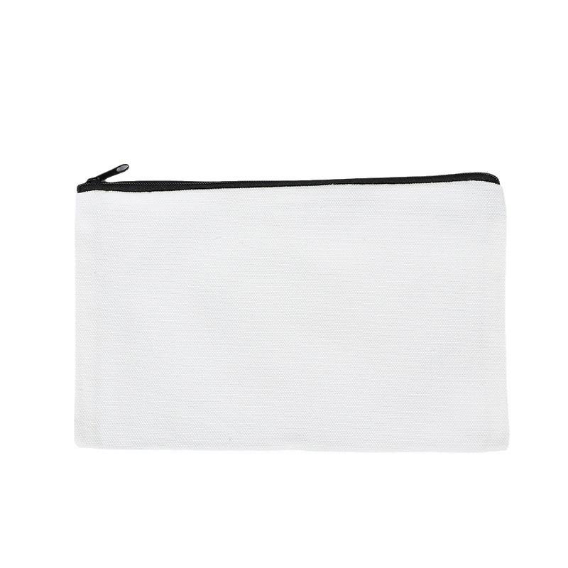 Canvas Pencil Case with Creative Painting Print - Zipper Storage for Stationery & Cosmetics