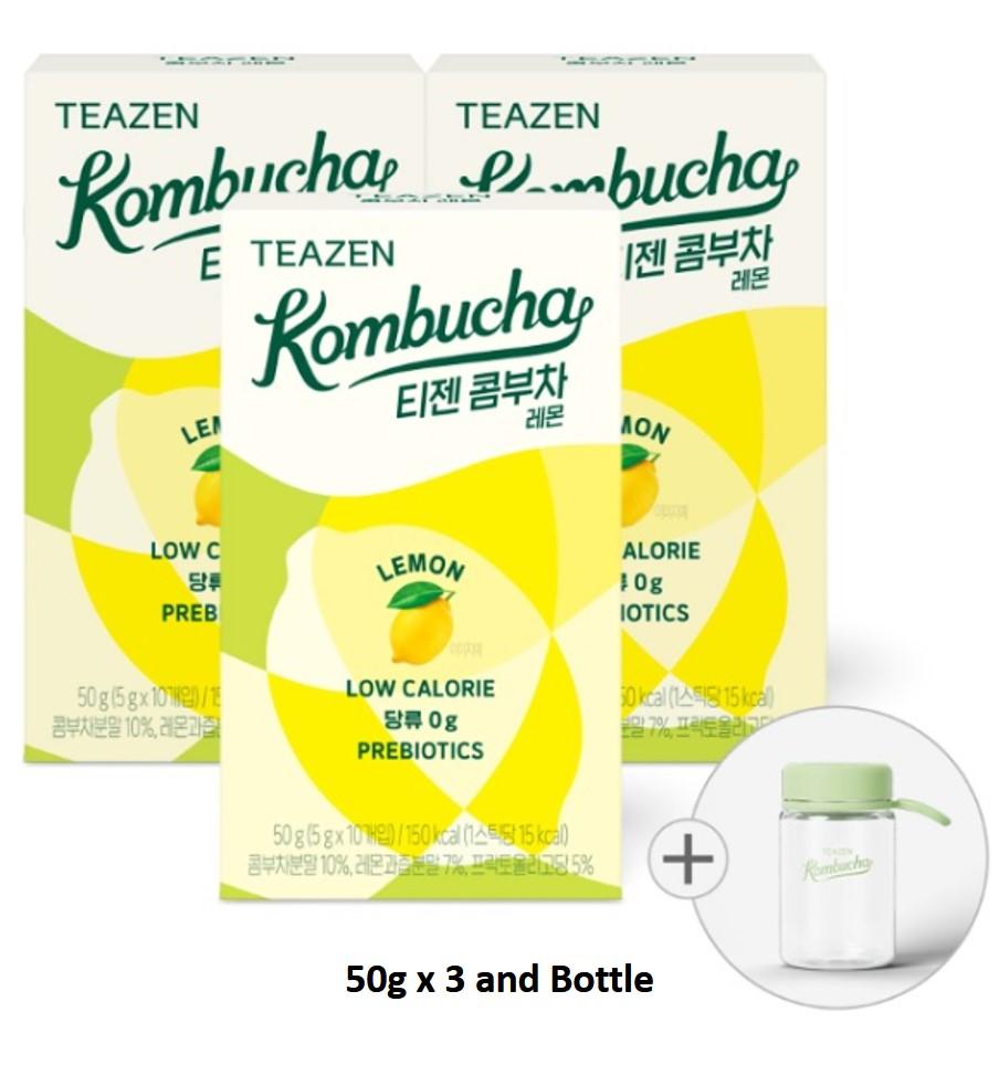 

[Teazen] Чайный напиток Комбуча Teazen с набором бутылок Lemon 50g x 3 and Bottle