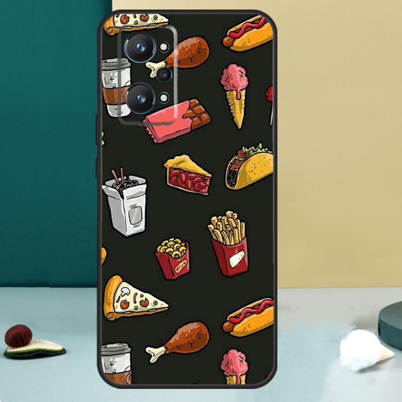 Pizza Sushi Food Donuts For Realme 14 13 Pro Plus 10 11 12 GT 5 6 6T GT7 Pro C61 C55 C53 C51 C21Y C25S C75 C67 Case