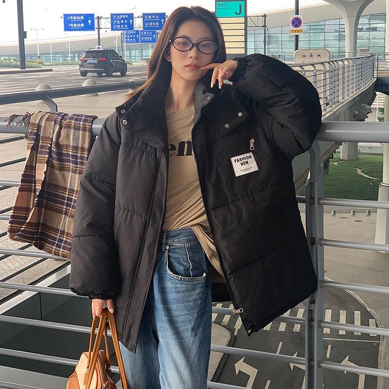 Winter down padded jacket fashion versatile hooded loose thickened new padded jacket student jacket