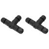2 Pcs Tee Wire Connectors IP68 Waterproof 2 Pin 3 Pin T Shape Electrical Terminal Adapter for
