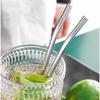 Straw spoon Stainless steel milk tea coffee stirring and filtering integrated dual-purpose environmentally friendly rough metal