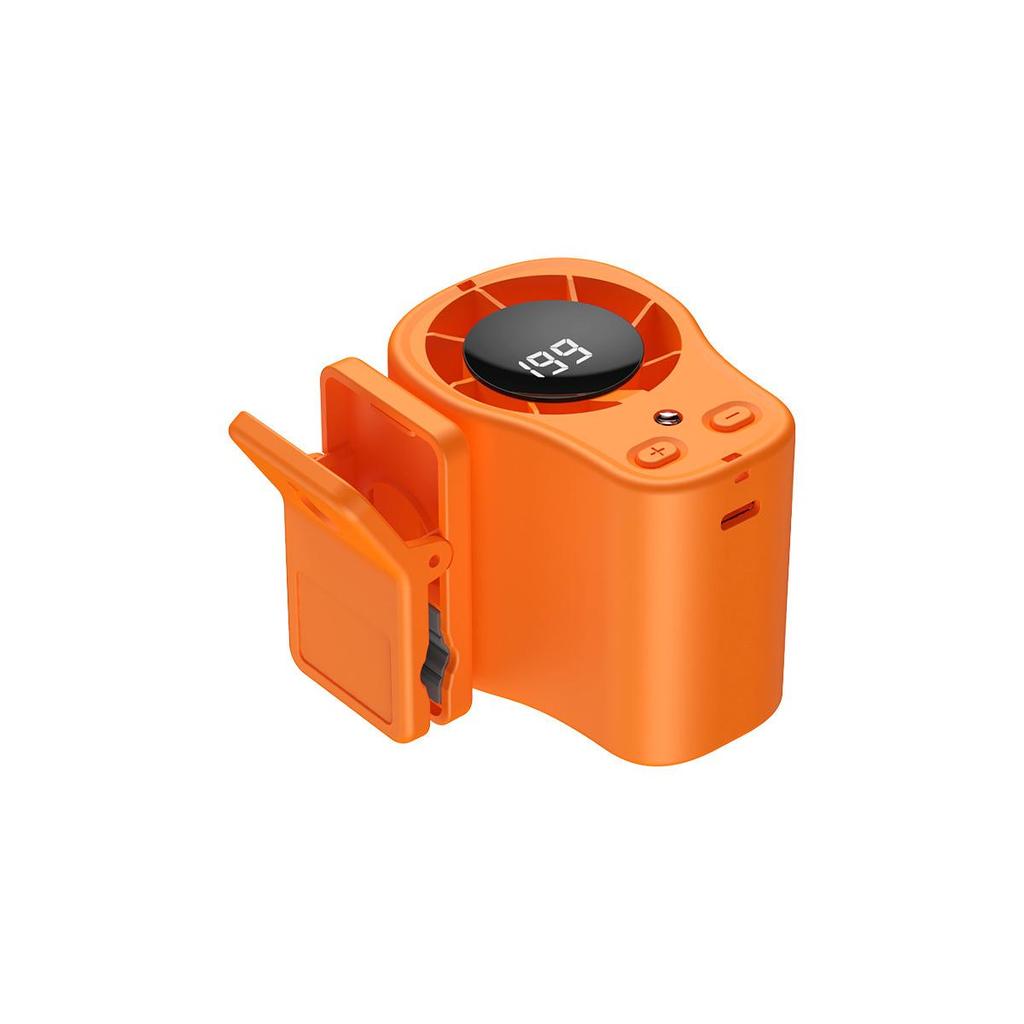 T511 High-Speed Clip-On USB Mini Fan with Digital Display and Lanyard