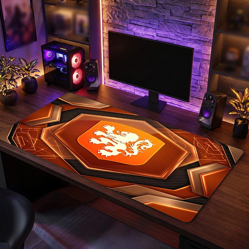 Netherlands Football Crest Mouse Pad, Extended Non Slip Rubber Desk Mat for Gaming Office Laptop Fan Gift