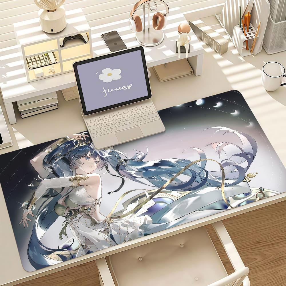 Wuthering Waves Iuno Anime Large Gaming Mouse Pad Antislip Rubber Desk Mat Keyboard Pad Laptop Computer Home Gaming Desktop