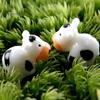 40 Stück Harz-Kuh-Miniaturfiguren, lebendiges Aussehen, Mini-Kuh-Statuen, niedliche Garten-Kuh-Ornamente, Tiere, Modell, Feengarten-Miniatur