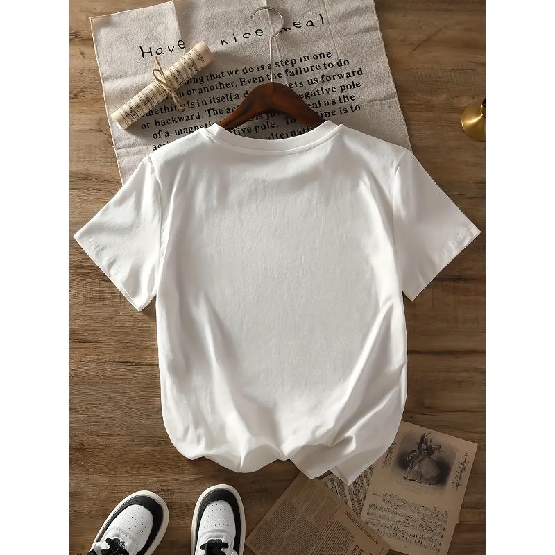 Womens Stylish Print Short Sleeve T Shirt Casual Summer Fashion Top