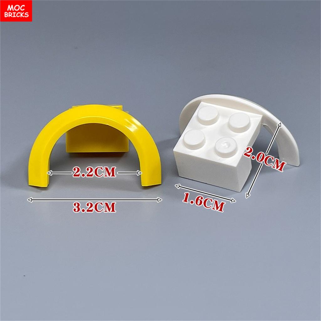Non-Toxic Moc Bricks 50745 Mudguard 4 X 2 1/2 X 1 2/3 With Arch Round Vehicle Car Accessories Assembled Building Blocks Toys Kids Dolls