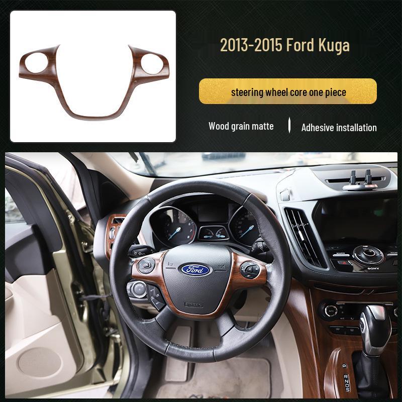 13-15 Kuga Kohlefaser Navigationskonsolenaufkleber - Pfirsichholz-Stil