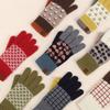 LALA Wool Blend Floral Pattern Fleece Gloves