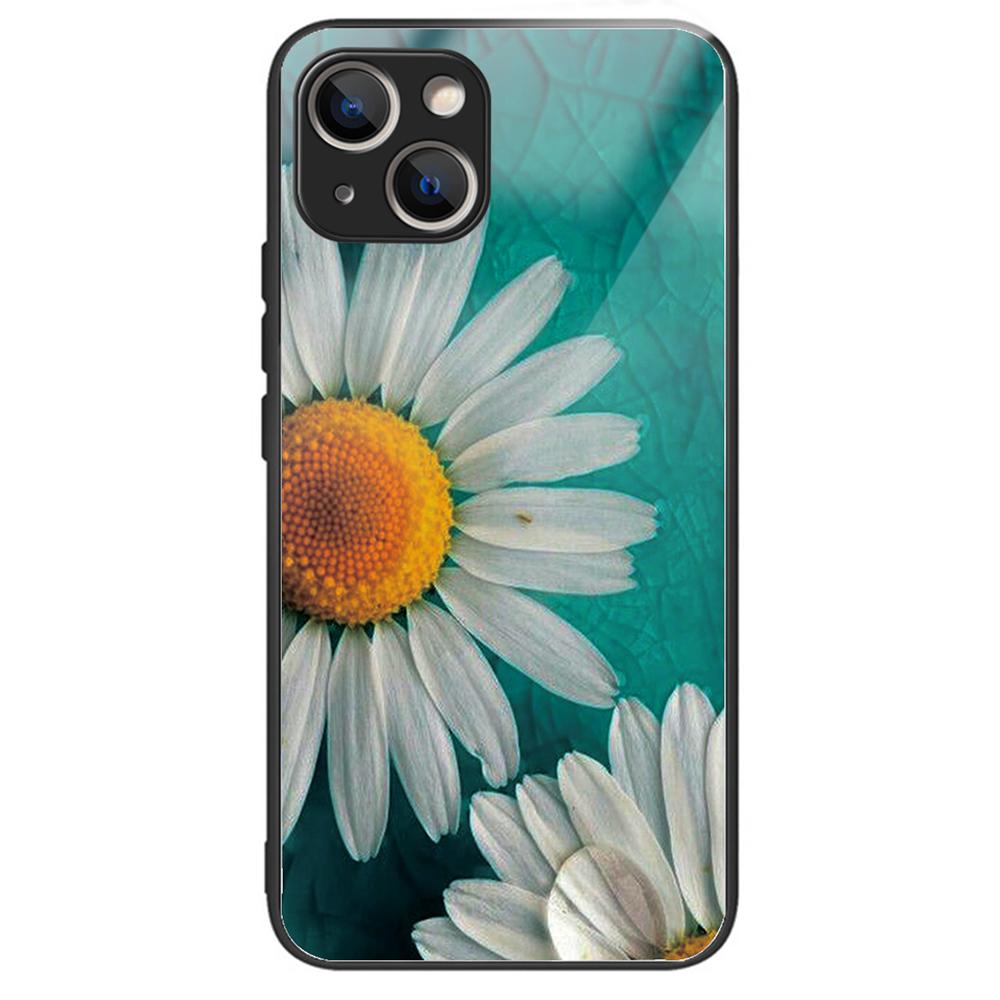 Tempered Glass+TPU Case for iPhone 15 Phone Cover Pattern Printing