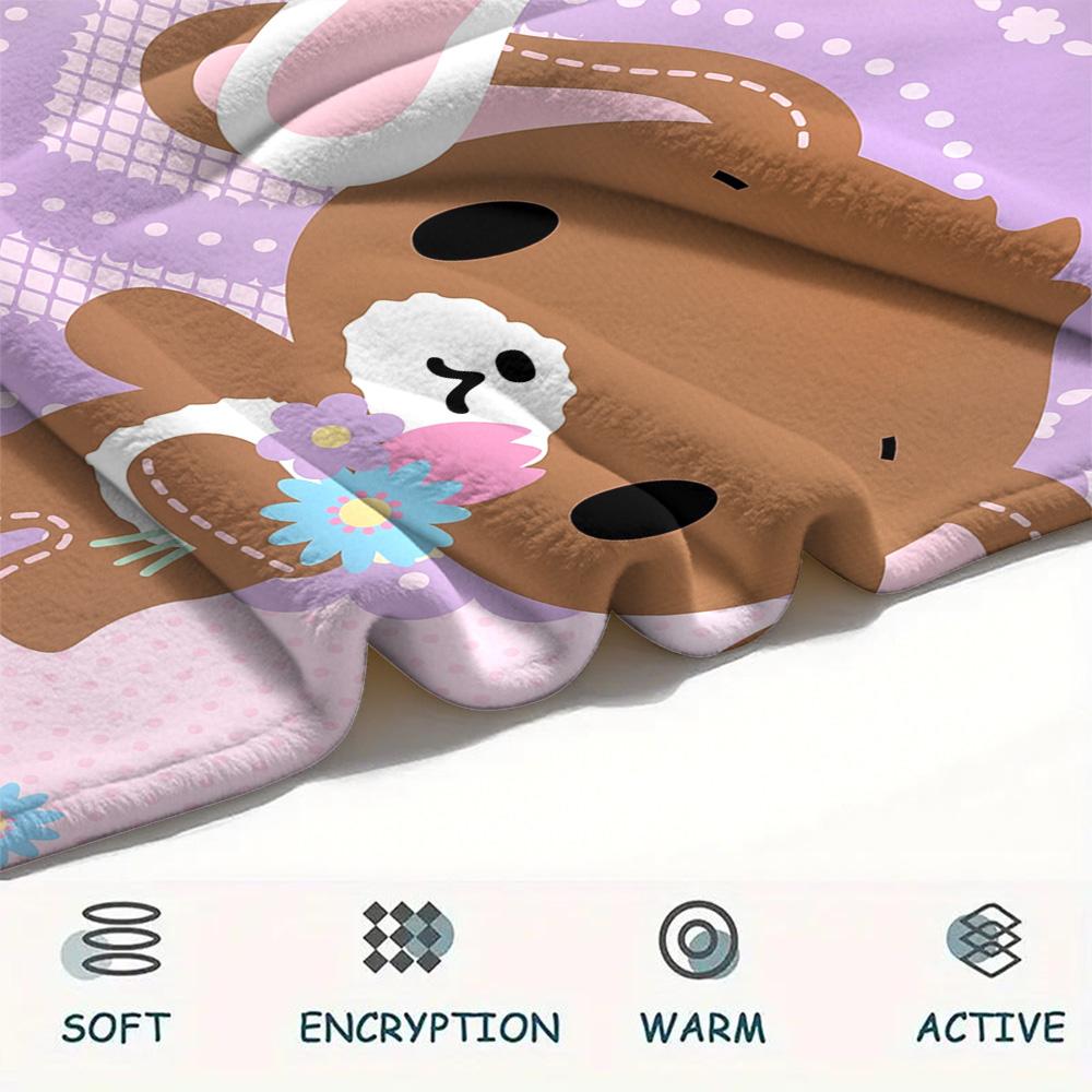 Honey Bonnie Druck Flanelldecke, Hohe Qualität, Bequem für alle Jahreszeiten, Heimdekoration, Wärme und Komfort