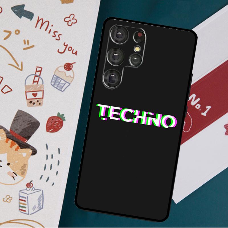 Techno Music Case For Samsung Galaxy S23 S21 S22 Ultra Plus S20 FE Note 20 Note 10 S8 S9 S10 Plus Cover