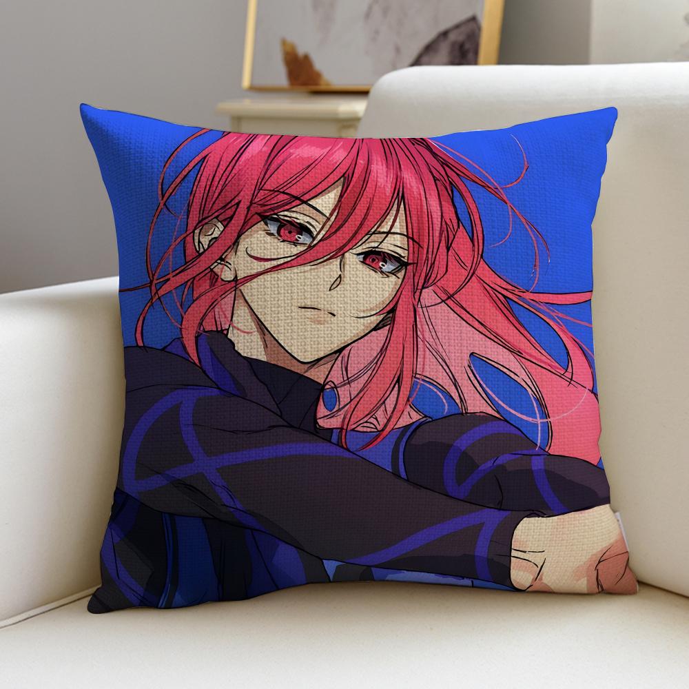 

Intense BBlue LockS Cushion Cover Breathable and skinfriendly linen pillowcase square removable and washable cushion 30X30cm