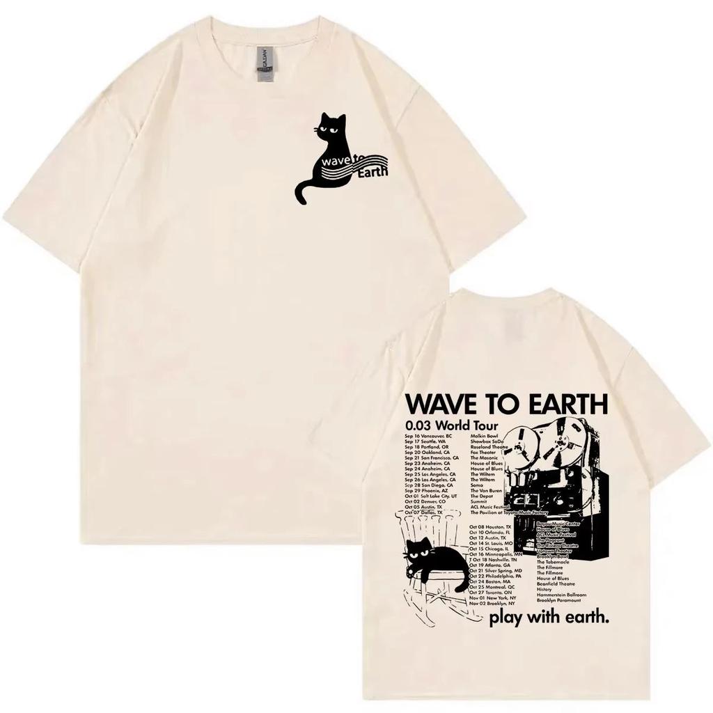 Harajuku Kpop Tee Wave To Earth 003 World Tour Tshirt Oversized Tshirts Fashion Trend Vintage Short Sleeve T Shirts Unisex