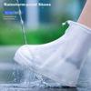 BWNK Waterproof Shoe Covers, Thick Rain Boots, Portable Non-Slip Wear-Resistant Rain Boots, White, XL Size