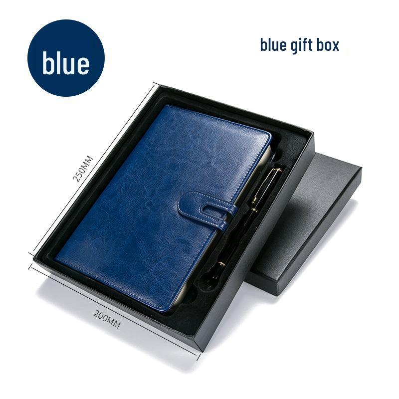 Custom Logo Faux Leather Buckle Business Notebook