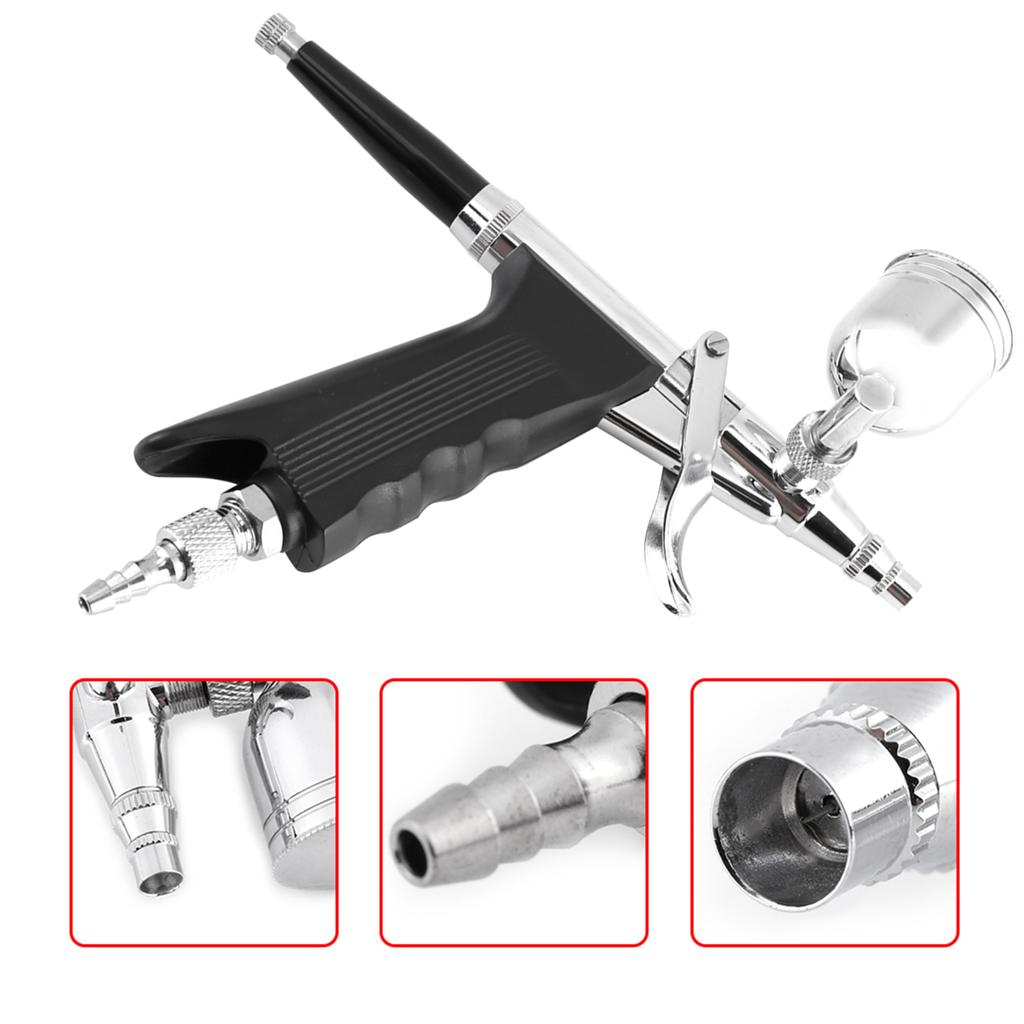 Multi Purpose 2 Cups Side Feed Spray Gun Trigger Airbrush for Art Painting 166