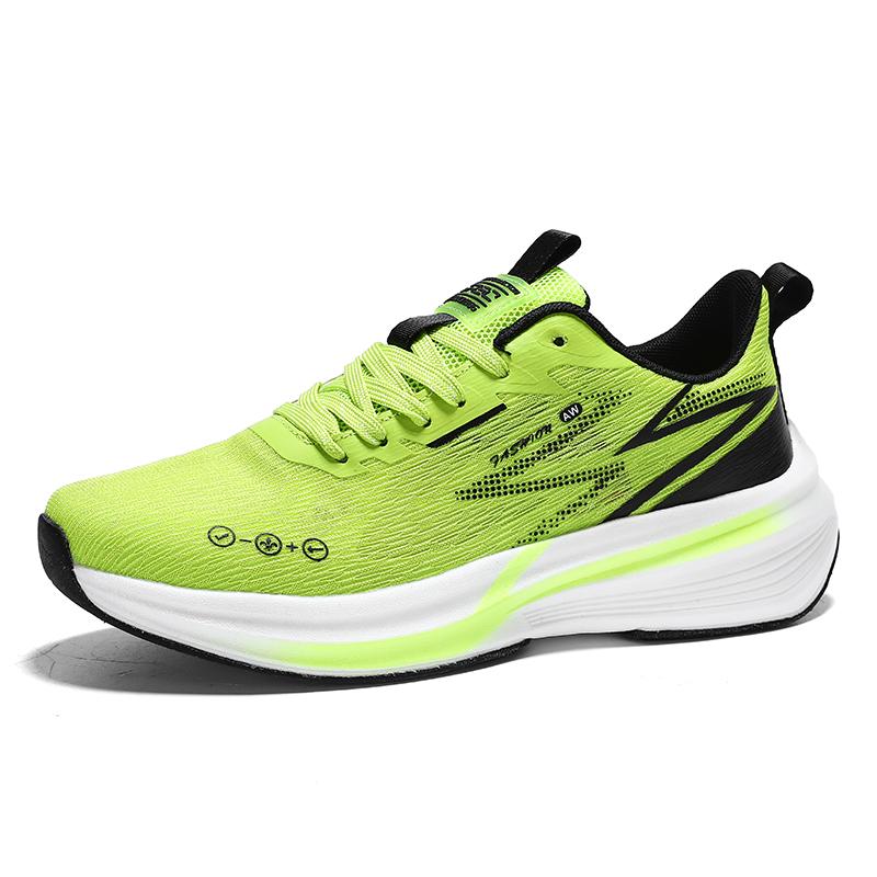New high elastic sports shoes men net surface breathable young middle school students ultra-light shock absorption running shoes