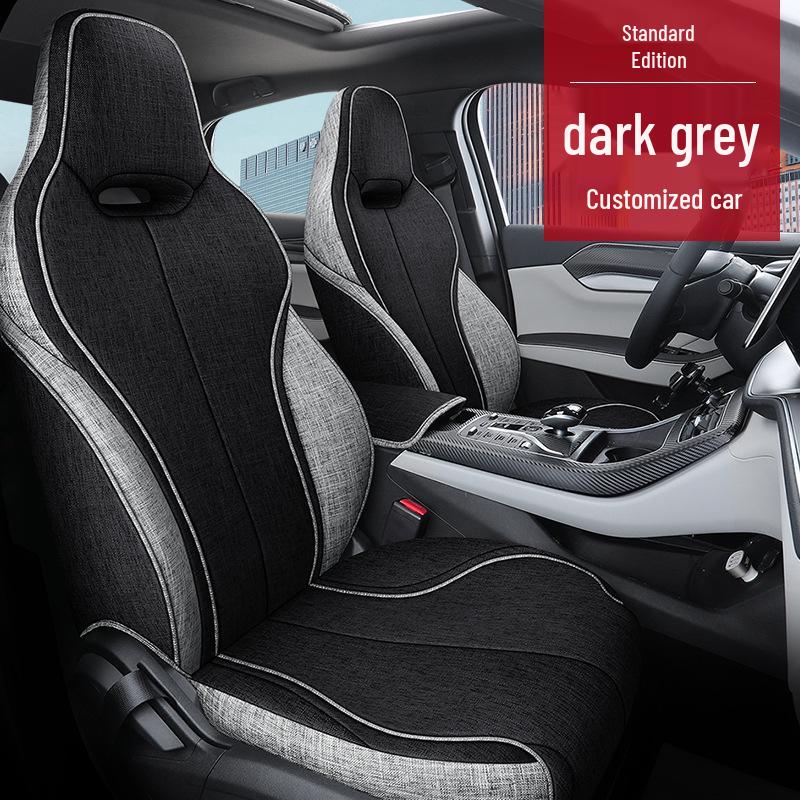BYD QinPLUS Linen Car Seat Cushion, Full Surround, Four Seasons, for Qinplusdmi/ev.