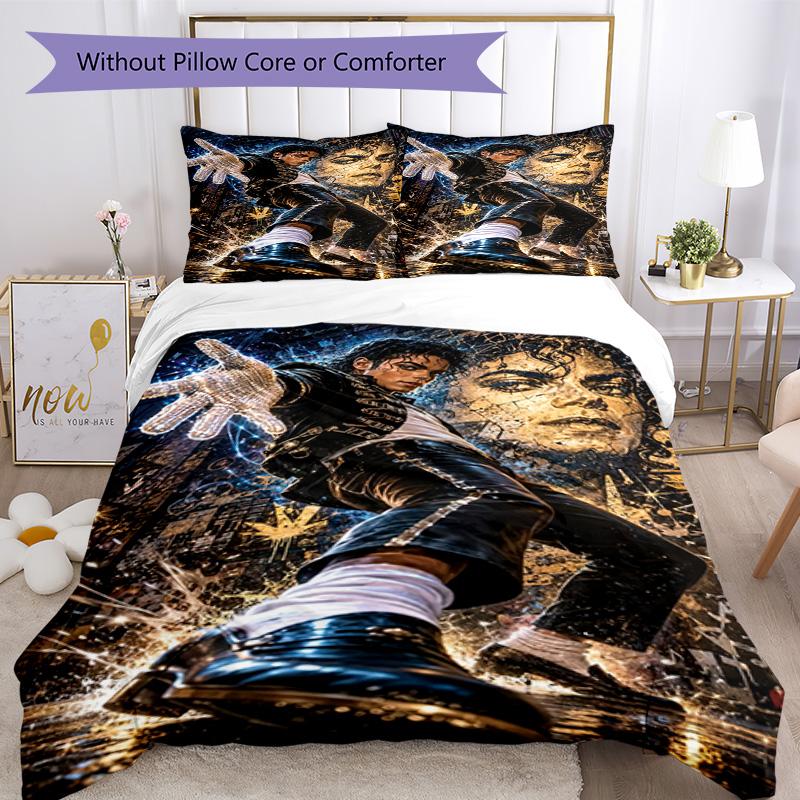 Michael Jackson Bedding Set Breathable Duvet Cover with Pillowcases Decorative Bed Linen for Bedroom Home Decoration Birthday Gift