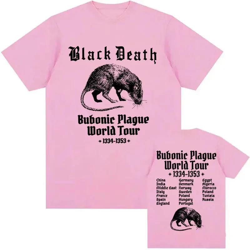 Bubonic World Tour 2024 Tshirts Men Women Casual Funny Meme Gothic T Shirt Fashion Vintage Oversized Cotton Short Sleeve T-shirt