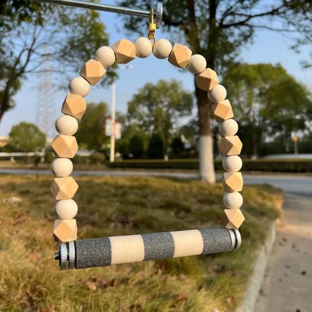 Bird Bite Toy Parrot Station Pole Grinding Claws Molar Stand Bird Swing Training Interactive Products Bird Cage Nest Accessories