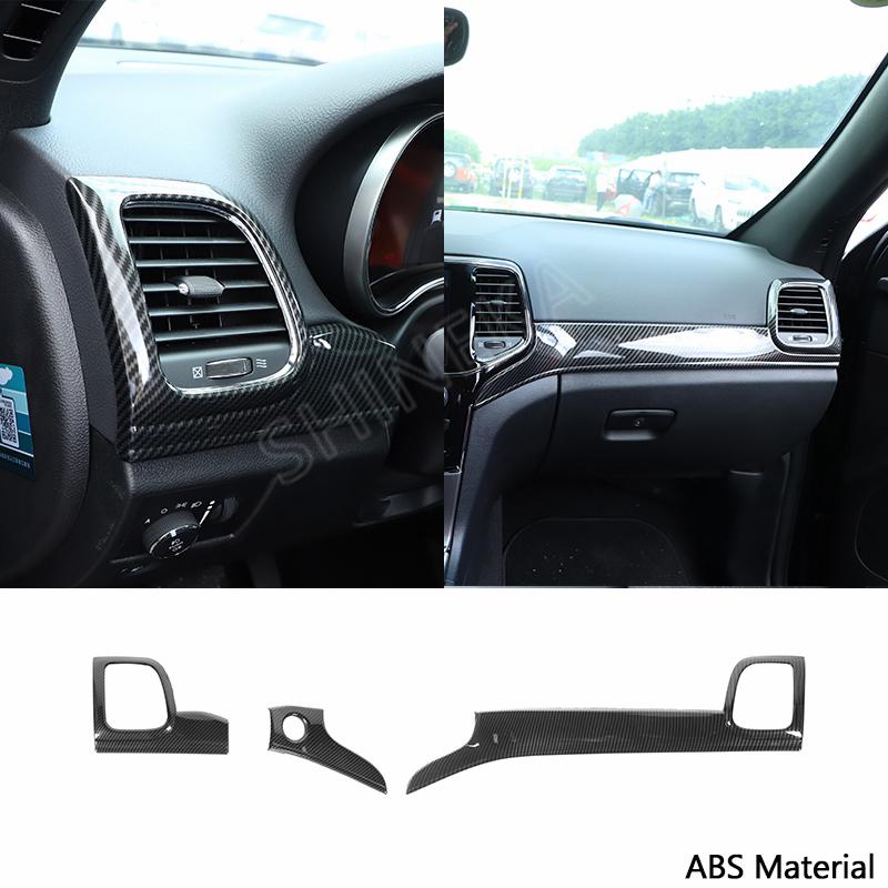 SHINEKA Carbon Fiber Stickers For Jeep Grand Cherokee Car Interior Decoration Cover Accessories For Jeep Grand Cherokee