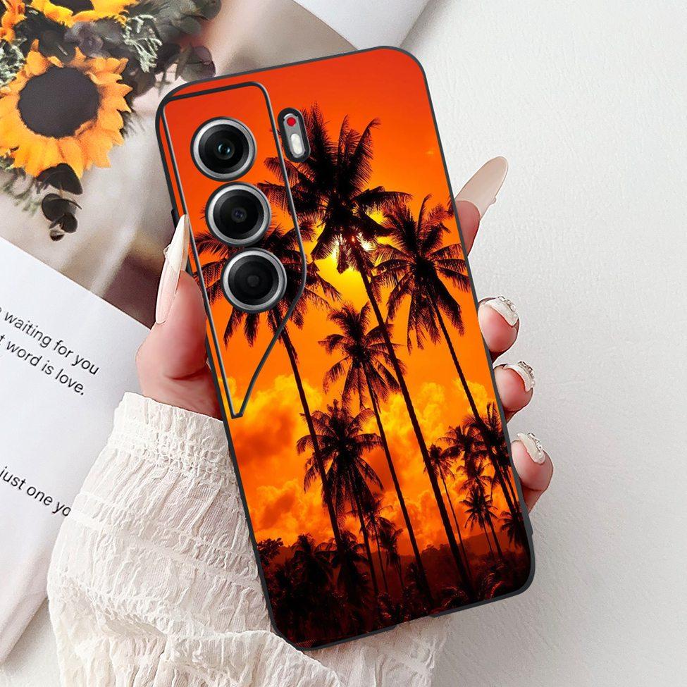 For Tecno Camon 40 Case CM5 Silicone Cute Cat Fashion Flowers Funny Painted Back Cover For Techno Camon 40 Phone Case Bumper