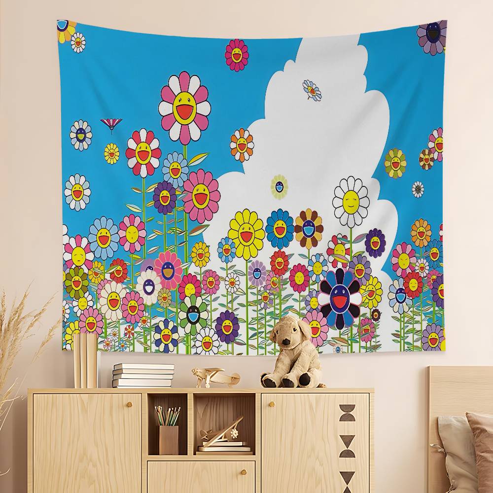 Art TTakashi MMurakamis DIY Wall Tapestry For Living Room Home Dorm Decor Wall Art Decor