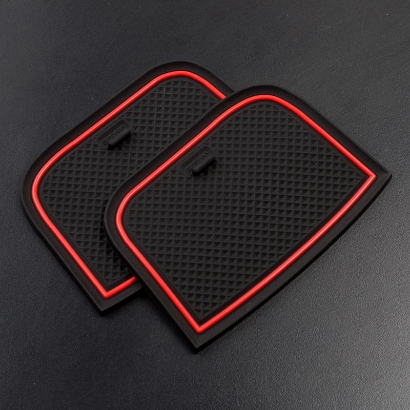 For 2016-2019 SPORTAGE Door Slot Mat Modified Armrest Box Storage Box Anti-Slip Mat Dust Resistant Mat