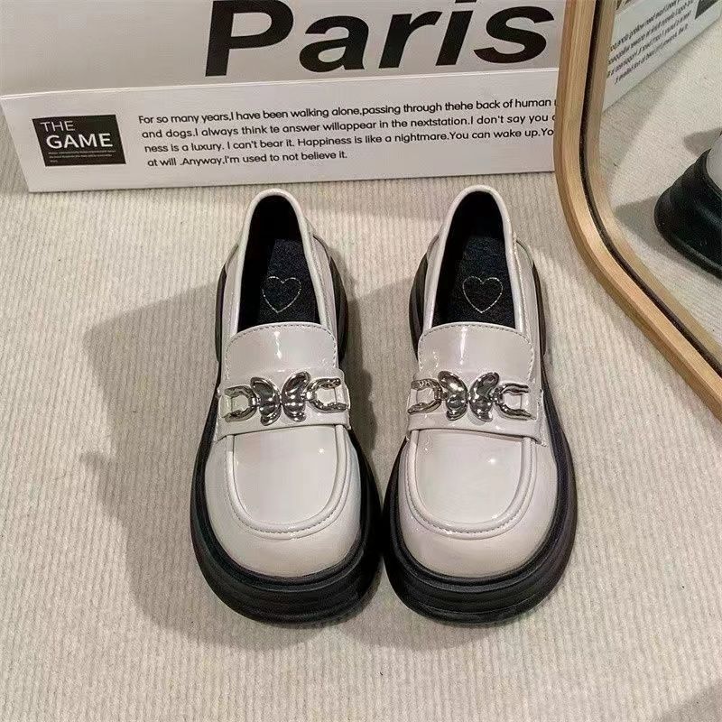 British Style Small Leather Shoes Women's Single Shoes 2025 Summer New Platform Loafers Versatile Mary Jane Shoes Ins Tide