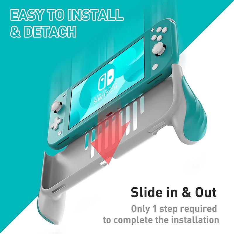 For Nintendo Switch Lite Grip Shock Proof Protection Cover Shell Ergonomic Handle Grip Console Cover Bracket Shell Accessaries
