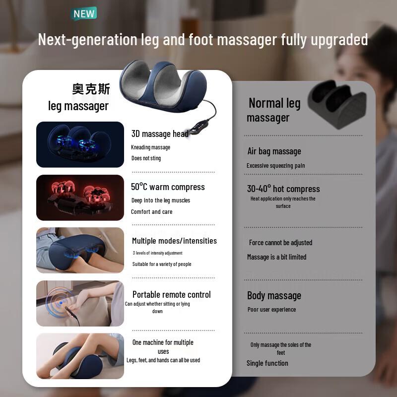 AUX Electric Foot and Calf Massager CN plug (adapter included)