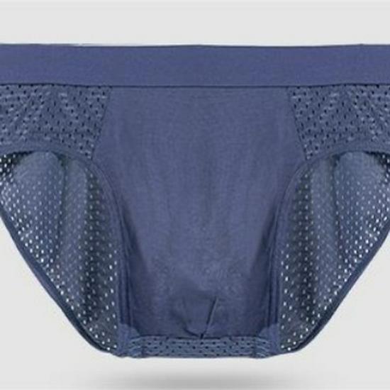 Men's Breathable Ice Silk Mesh Triangle Briefs - Summer Modal Style