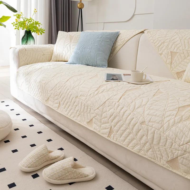 

Современный минималистский однотонный диванный чехол из хлопка, промытого водой, на четыре сезона, универсальный, противоскользящий, удобный 70x70