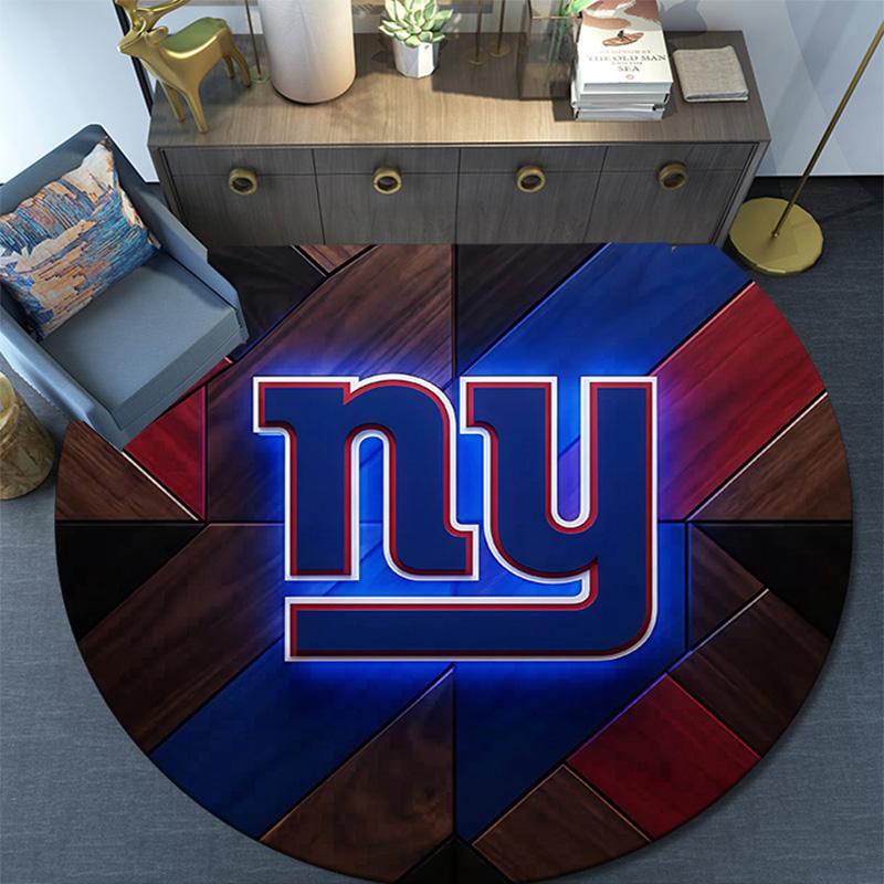 New York Giants2,Round Area Rug,Carpet Rug for Living Room Bedroom Sofa Playroom Decor,Non-slip Floor Mat