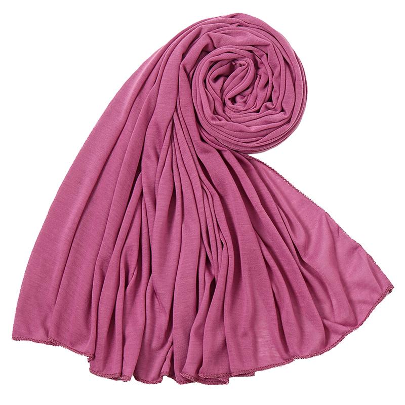 Big Size Polyester Jersey Hijab Scarf Long Muslim Shawl Plain Soft Turban Tie Head Wraps For Women Africa Headband Headscarf