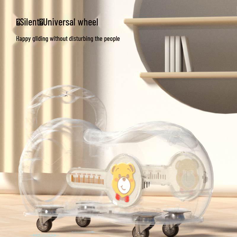 Musical Peanut Car Baby Walker: Four-Wheel Scooter with Silent, Universal Wheels and Anti-Rollover Slider