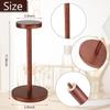 Chunful 2 Pieces Hat Display Stand Rustic Wood Hat Rack Holder Stand Vintage Wig Holder Jewelry Display Riser Helmet Organizer Storage for