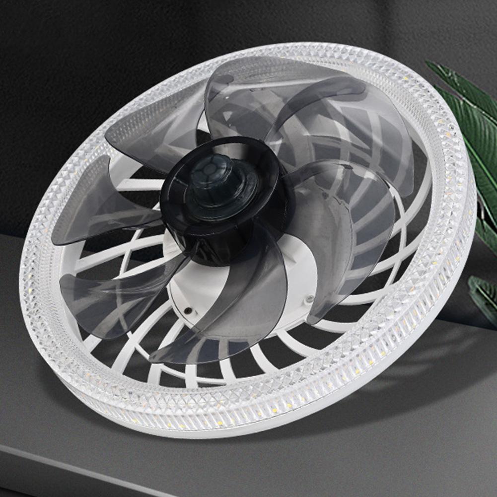 Ceiling Fan Light 4 Speeds Smart Silent Ceiling Fan Light with Converter Extender Flush Mount Ceiling Fan with Light AC 85V-265V