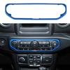 Center Control Air Condition Switch Trim Cover For Jeep Wrangler JL JT 18+ Blue