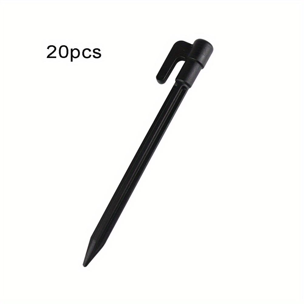 

20pcs Camping Tent Nails, Plastic Tent Pegs, Beach Mat Tent Stakes Pegs, Suitable for Variety of Tents and Blankets чёрный