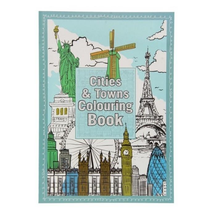Cities And Towns A4 Coloring Book