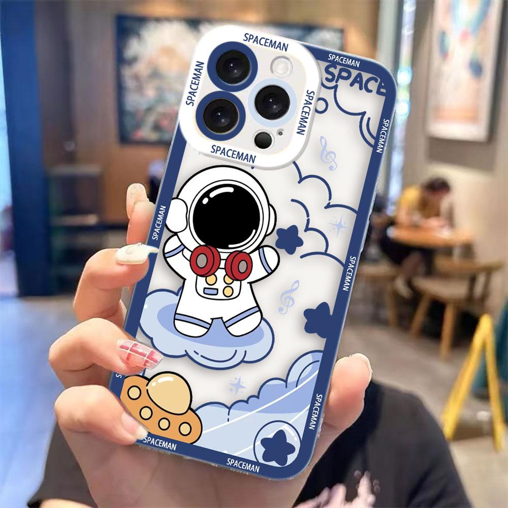 

Astronaut Space Spaceman Clear Phone Case For Infinix HOT ZERO 60 50 40I 40 30 30I 20I 20S 12 11S TECNO SPARK 10 20 Case Cover TECNO SPARK30C