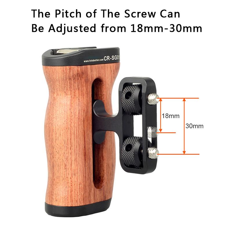 Mâner lateral cu mâner cu suport dublu cu șurub de 1/4" pentru aparat foto digital fără oglindă Aparat foto DSLR Cușcă mică pentru cameră reglabilă