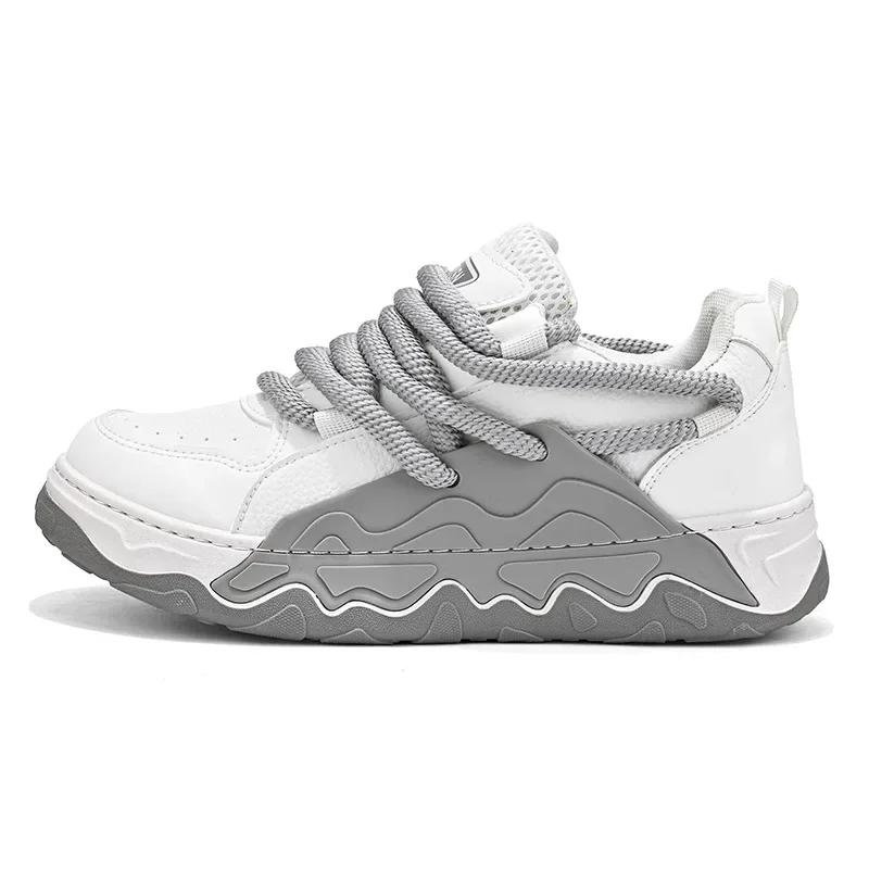 Men’s Shoes Sneakers Lace Up Breathable Platform Casual Running Shoes Mesh Sport Light Male Vulcanize Shoes Zapatillas Hombre