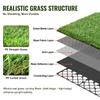 VEVOR Artifical Grass Tiles Interlocking Turf Deck Set, 18 Pack 305x305mm, Synthetic Fake Grass Self-draining Mat Flooring Decor Pad